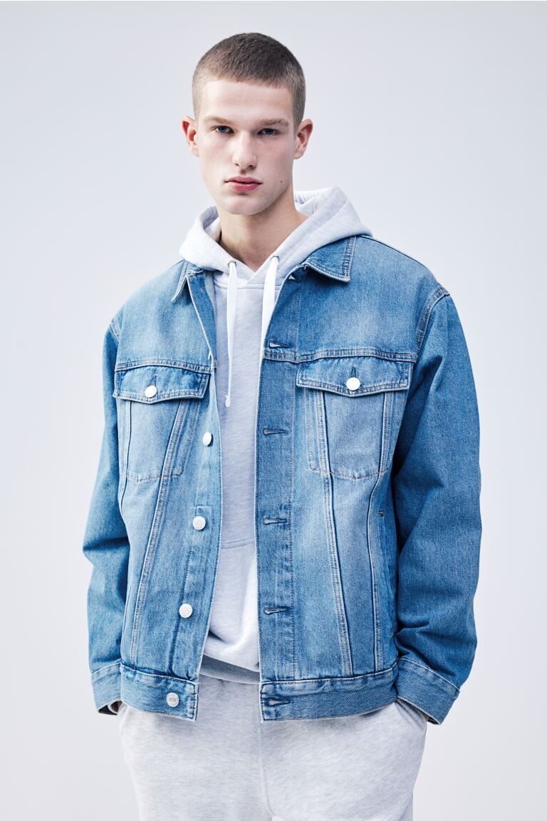 

Джинсовая куртка свободного кроя H&M, синий