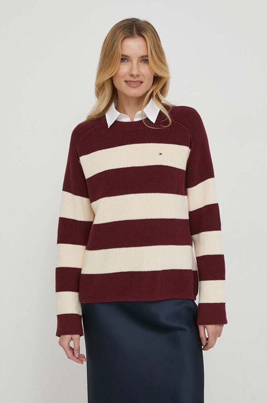 

Хлопковый свитер Tommy Hilfiger, гранат