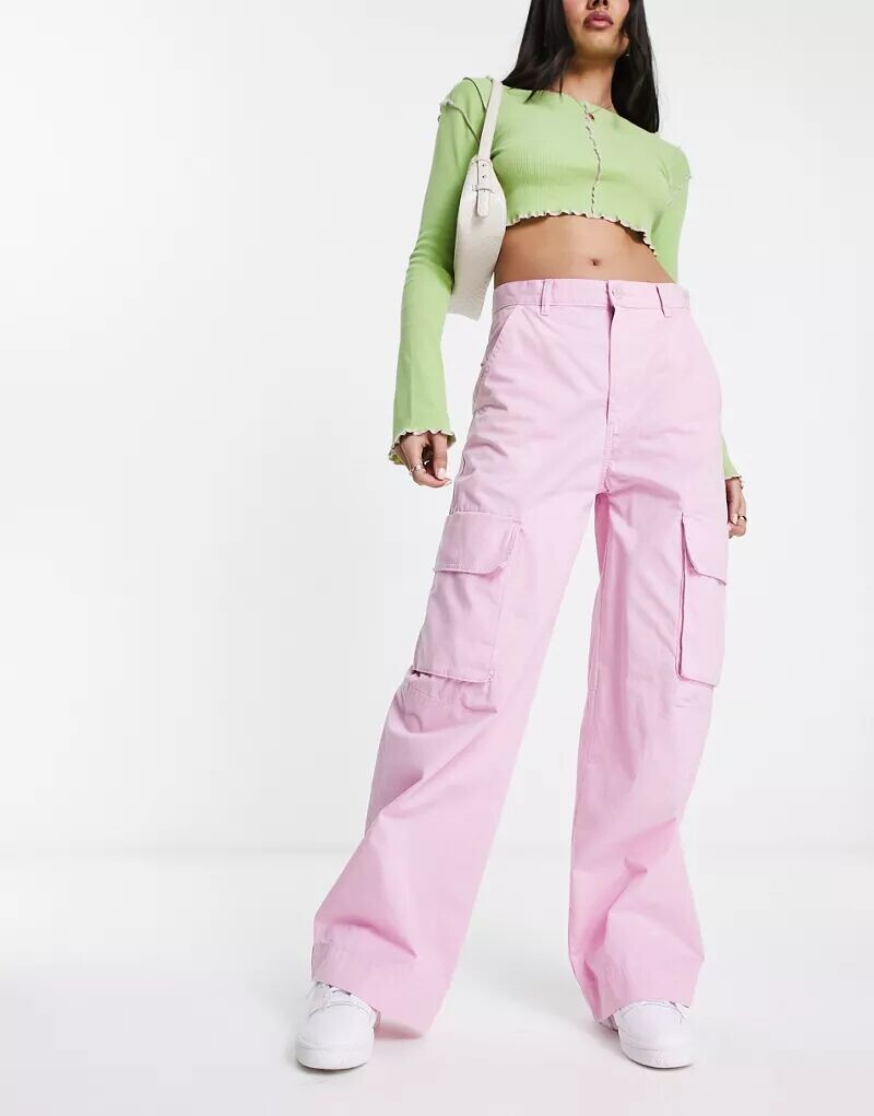 

Розовые брюки карго Monki