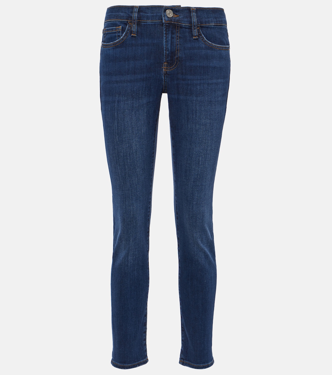 Прямые джинсы le garcon со средней посадкой Frame, синий