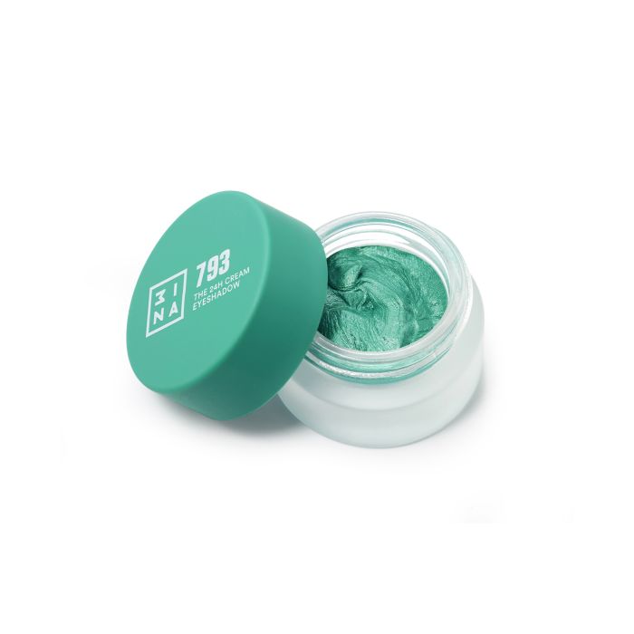 Тени для век The 24H Cream Eyeshadow Sombra de Ojos en Crema 3Ina, 793 Verde Turquesa