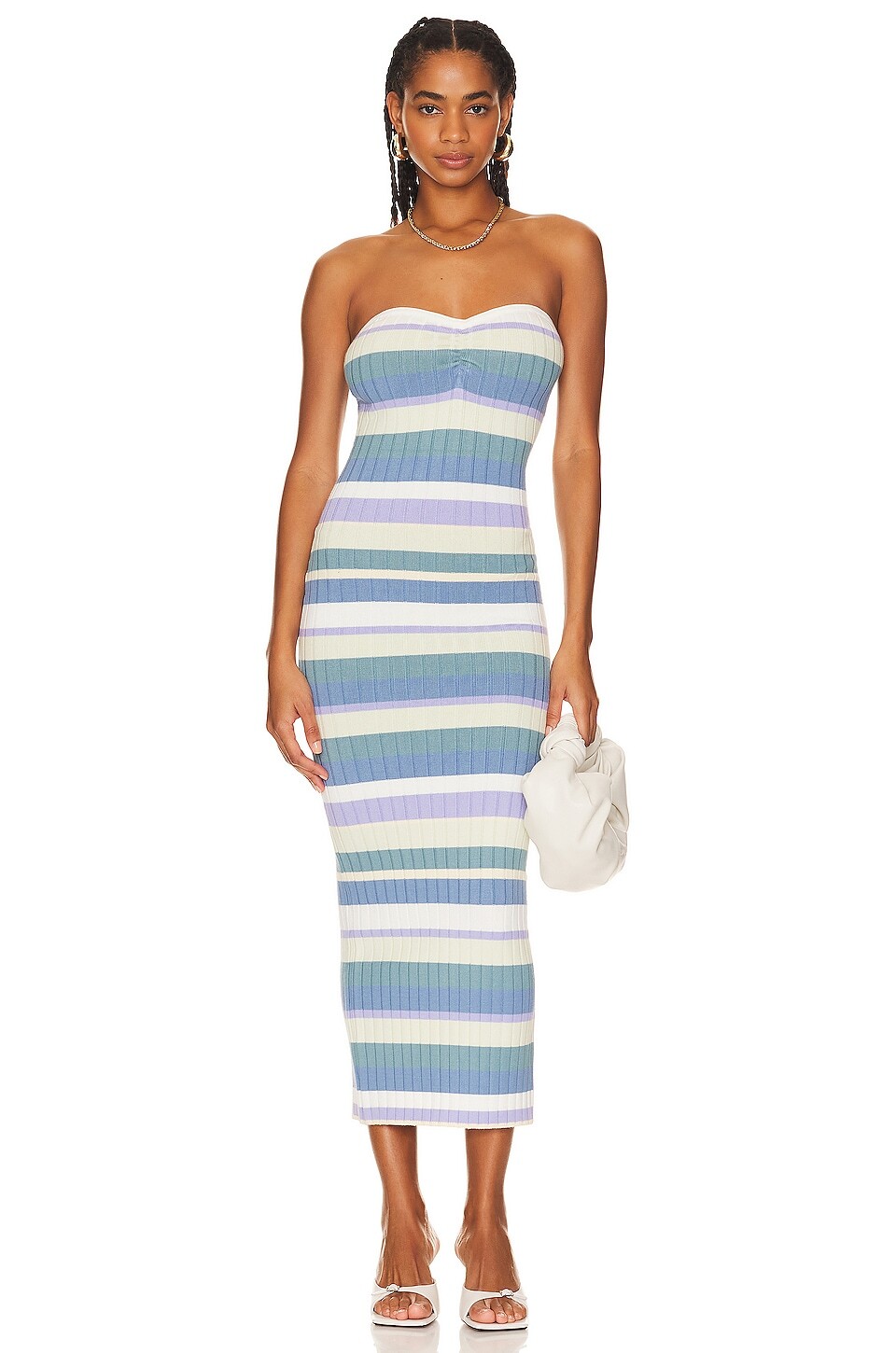 

Платье Song of Style Selima Striped Tube, цвет Blue & Cream Multi
