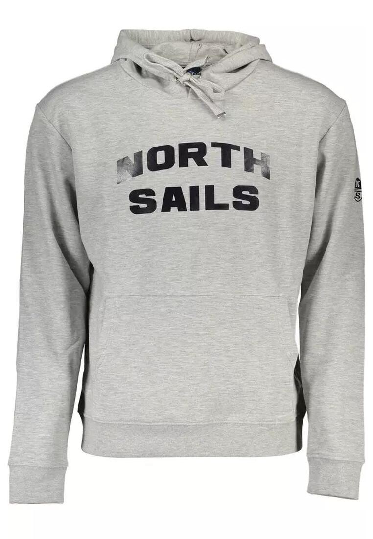 

Хлопковый свитер с капюшоном North Sails, серый