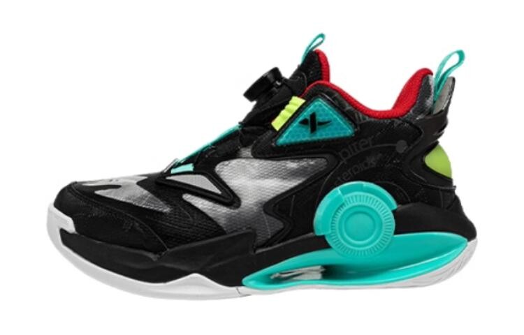 

Детские баскетбольные кроссовки GS Mid-top Black/Aurora Green Xtep, зеленый