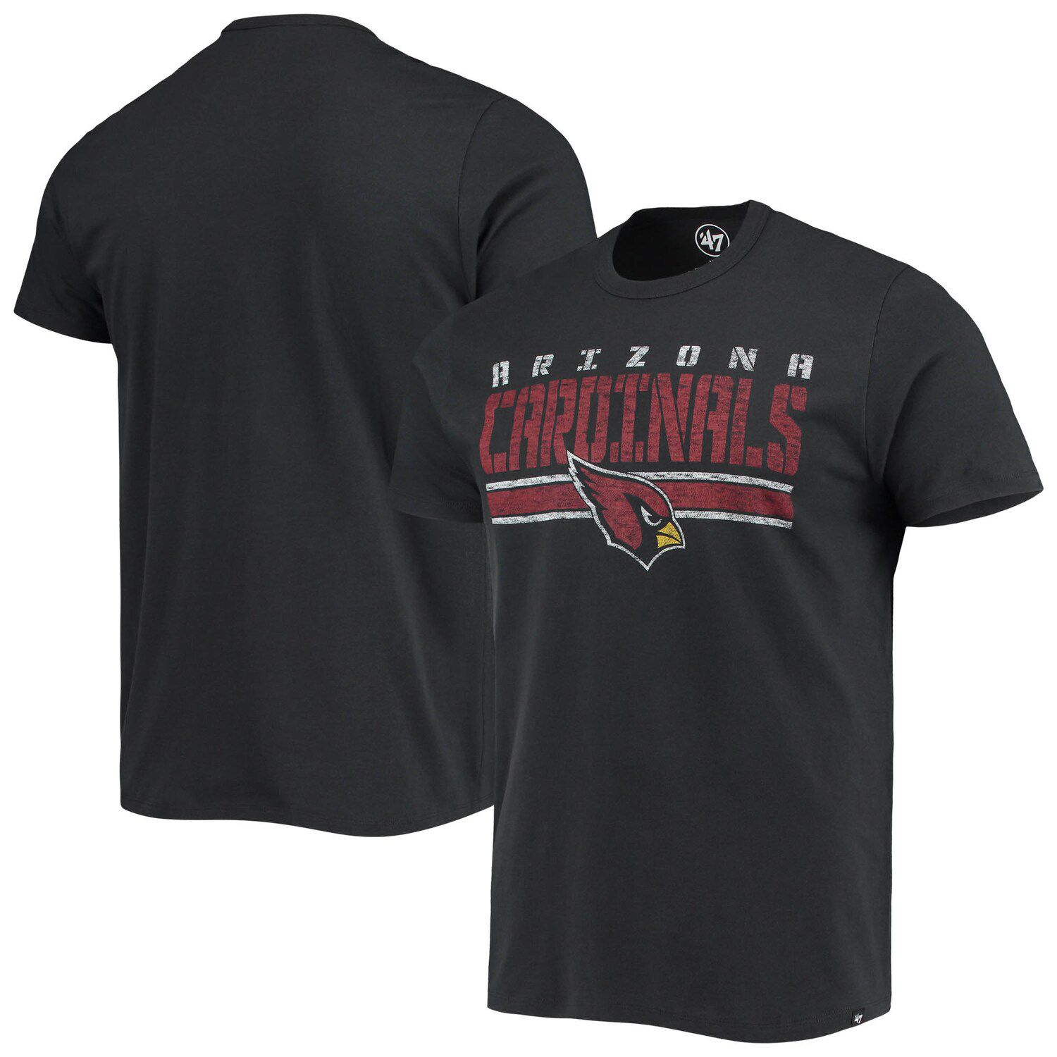 Мужская черная футболка в полоску команды Arizona Cardinals '47