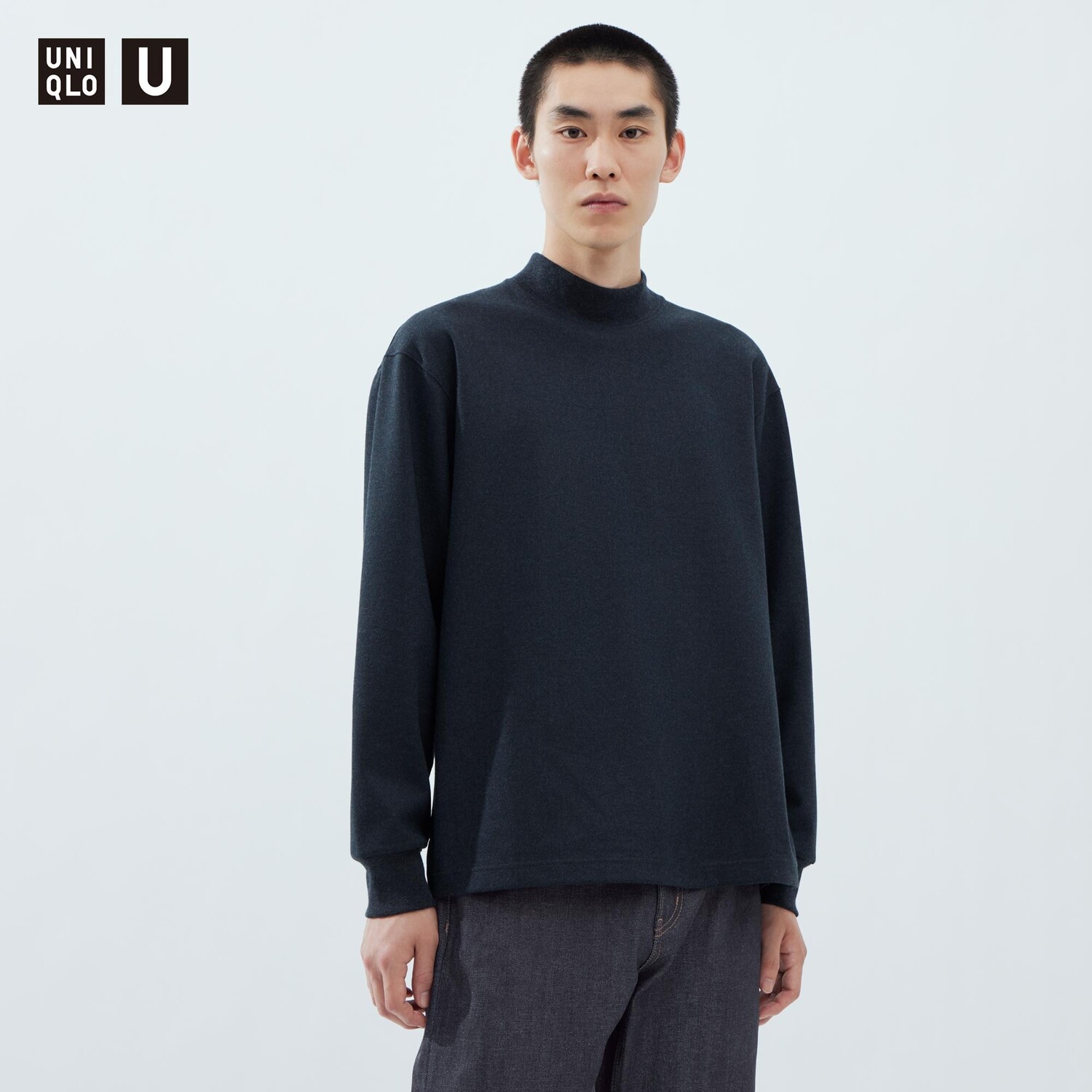 

Водолазка из матового джерси Uniqlo, синий