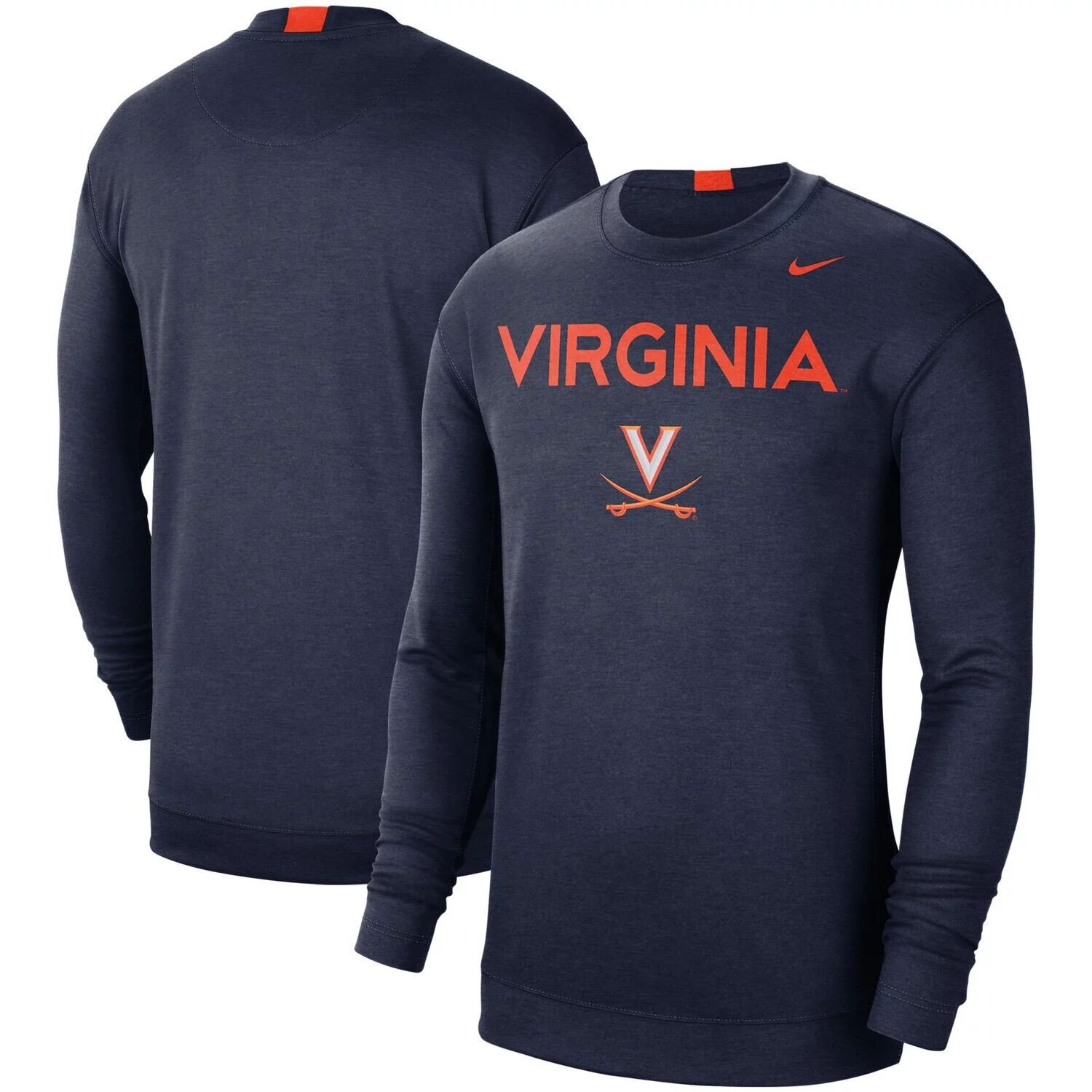 

Мужская темно-синяя футболка с длинным рукавом Virginia Cavaliers 2021/22 Basketball Team Spotlight Performance Nike