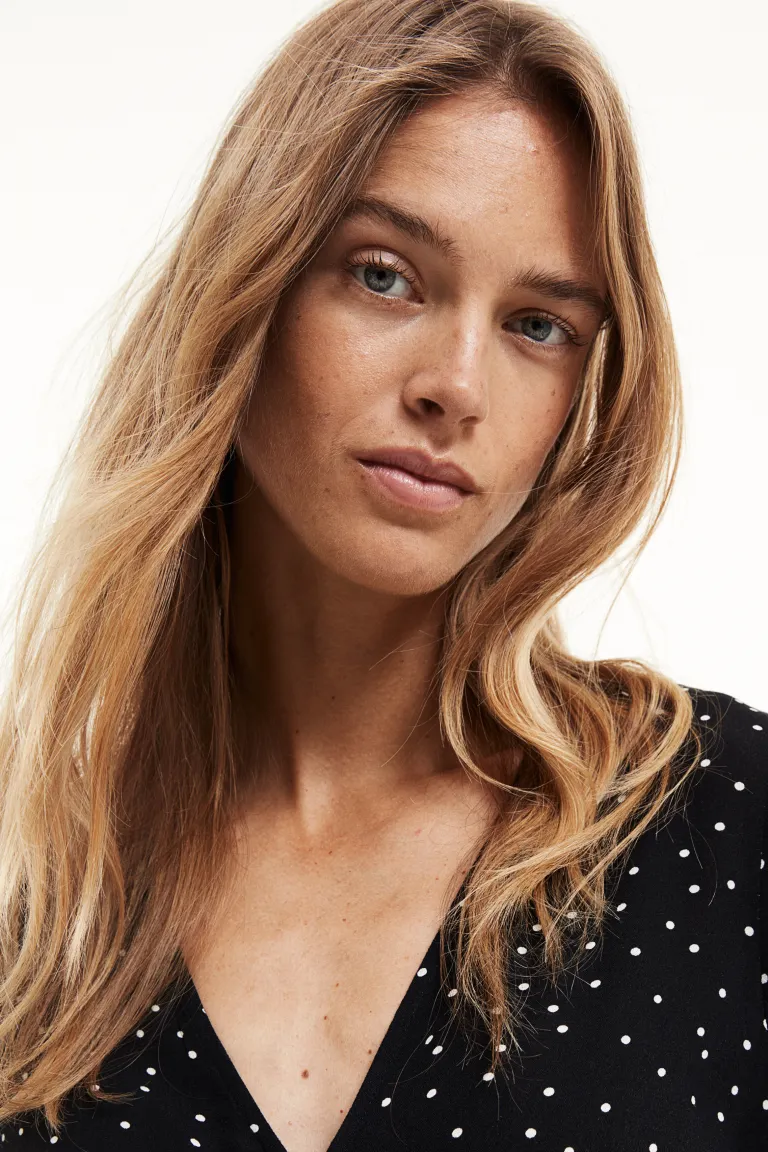 

Платье с пышными рукавами H&M, черный