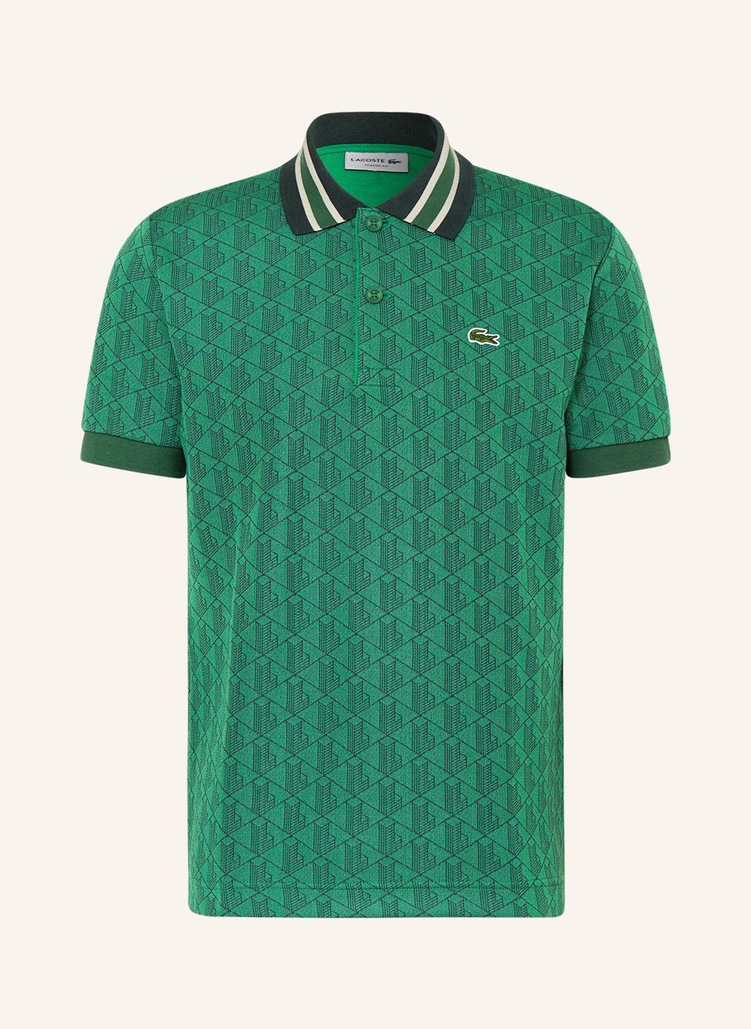 

Рубашка поло LACOSTE Strick Classic Fit, зеленый