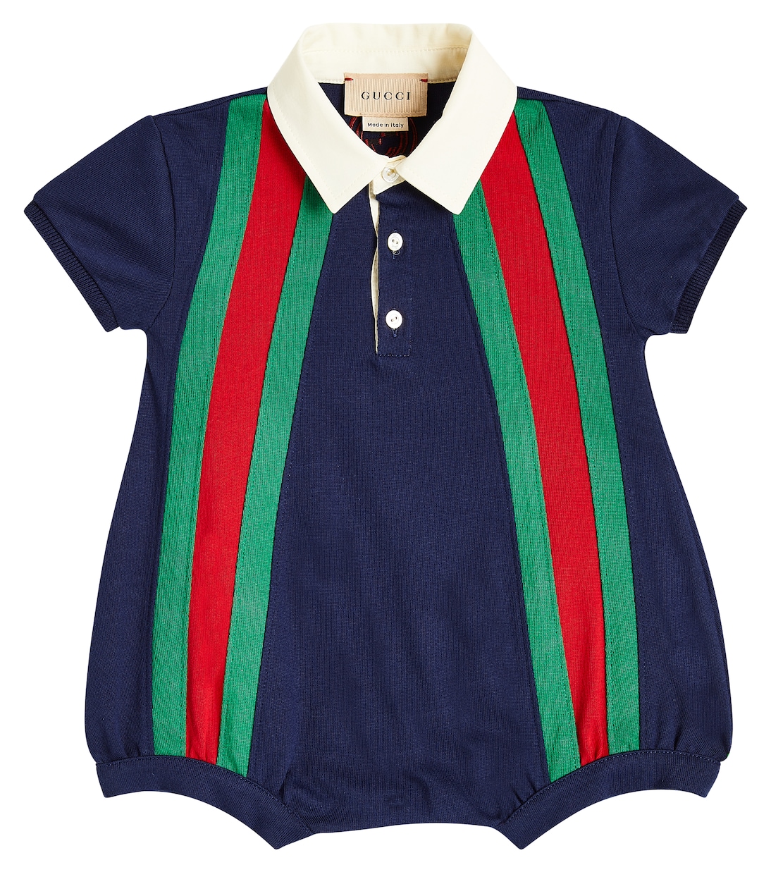 

Комбинезон из хлопкового джерси baby web stripe Gucci, мультиколор