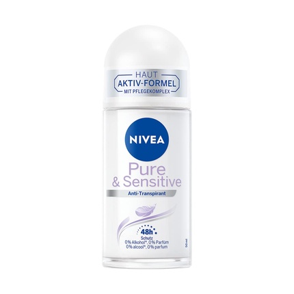 цена Шариковый дезодорант Pure+Sensitive, 50 мл, Nivea