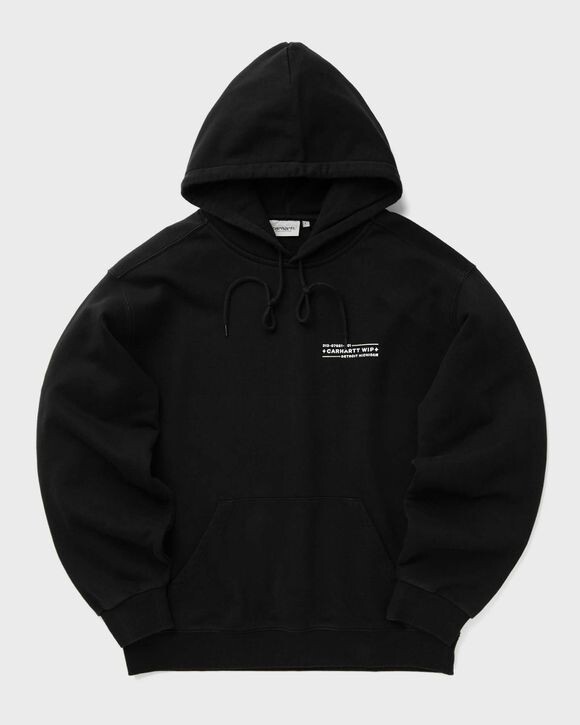 

Толстовка Carhartt Wip Hooded Stamp Sweat, цвет black / white stone washed