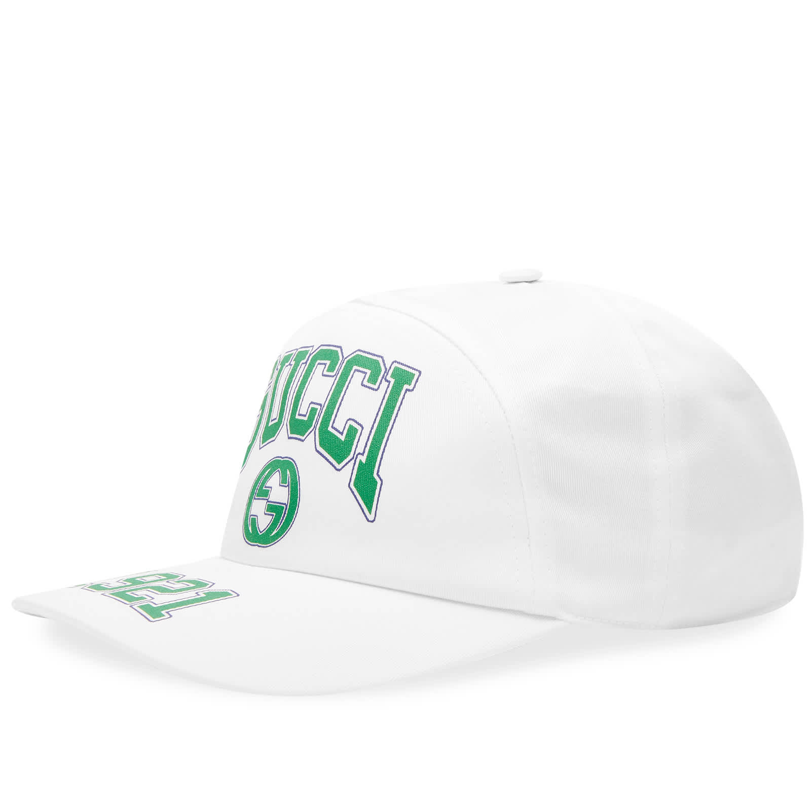 Бейсболка Gucci College Baseball, цвет Ivory & Green бейсбольная кепка от фирмы аранрэп bzrp кепка для гольфа мужская кепка с лошадью мужская бейсбольная женская кепка