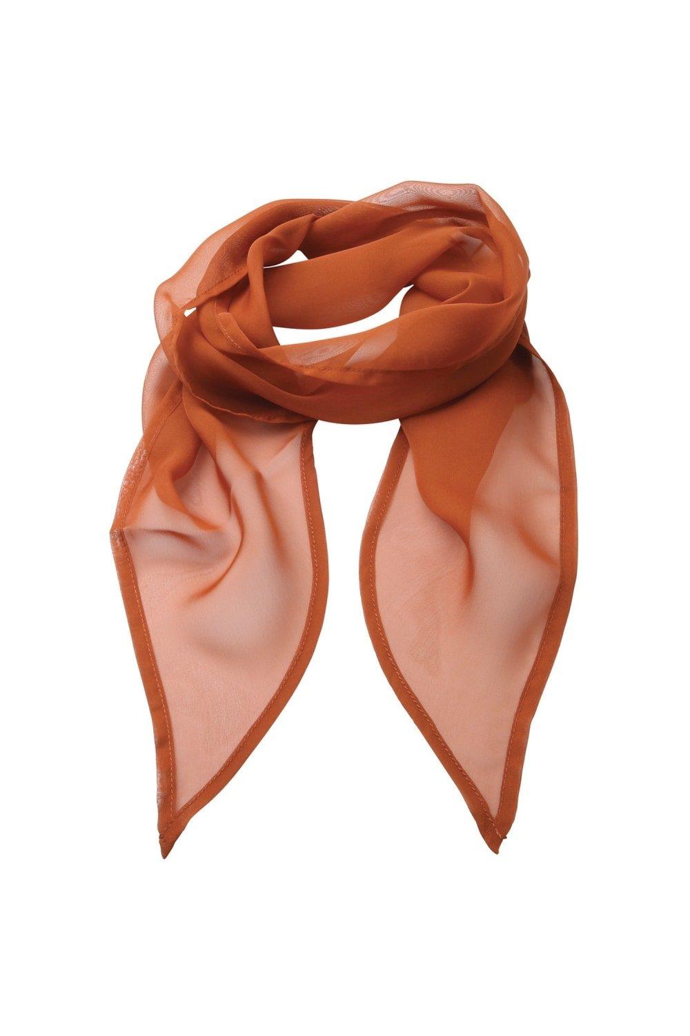 Деловой шифоновый деловой шарф Premier, бежевый шифоновый радужный цветной шарф женский шарф arn танцевальный шелковый шарф большой размер
