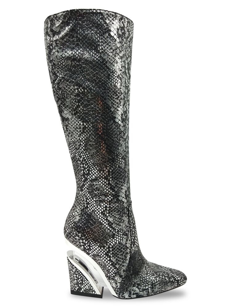 

Высокие ботинки Viva с тиснением змеи Lady Couture, черный