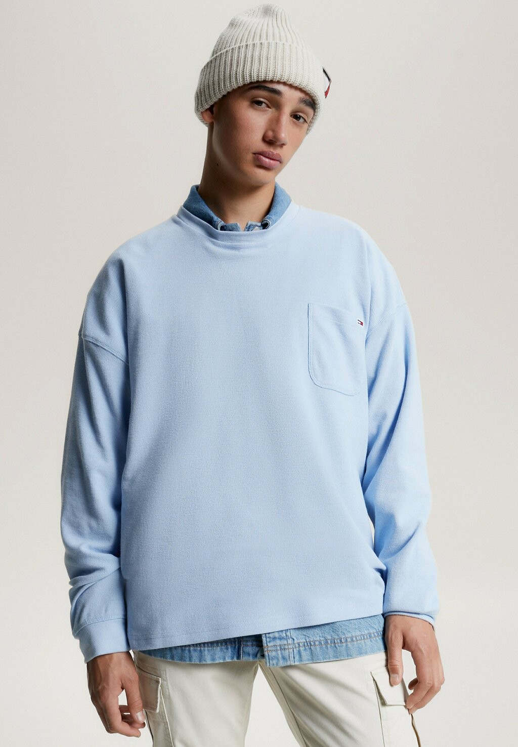 

Свитер LONGSLEEVE RLX WAFFLE SNIT Tommy Jeans, синий шамбре