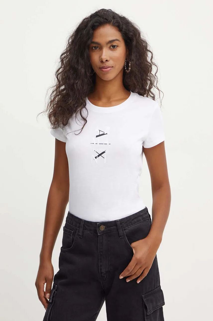 

Хлопковая футболка Armani Exchange, белый