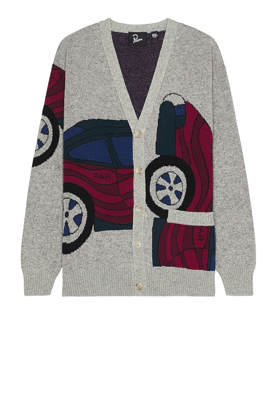 

Кардиган By Parra No Parking Knitted, цвет Grey Melange