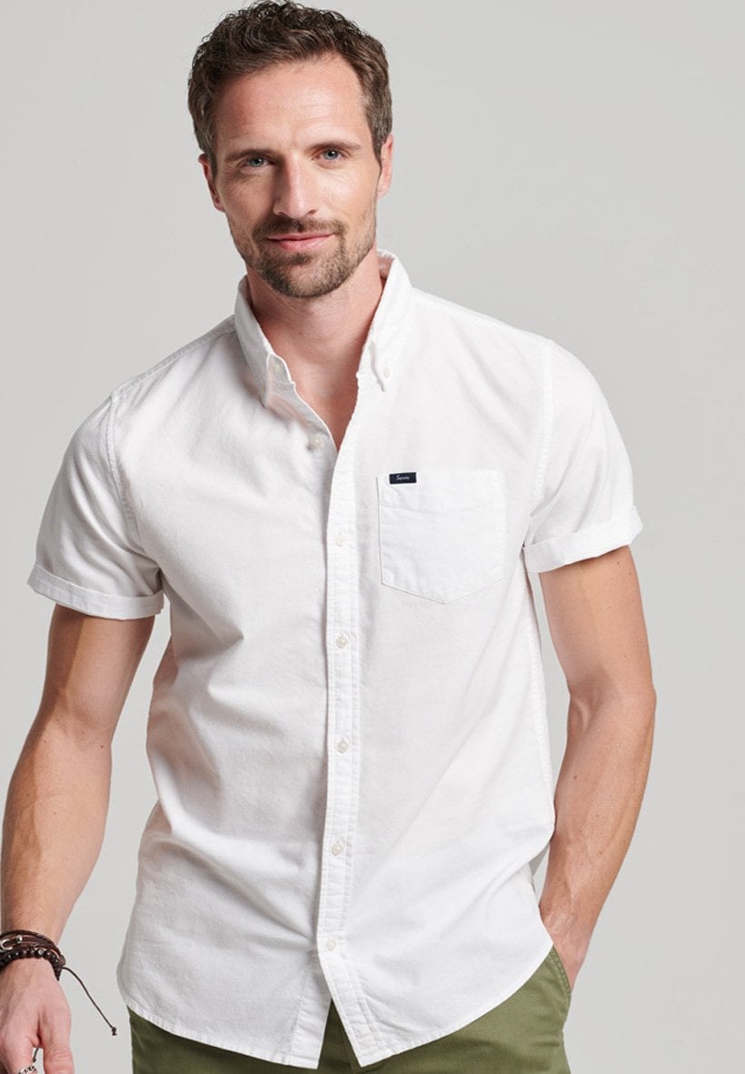 

Рубашка OXFORD SHORT SLEEVE Superdry, цвет white denim