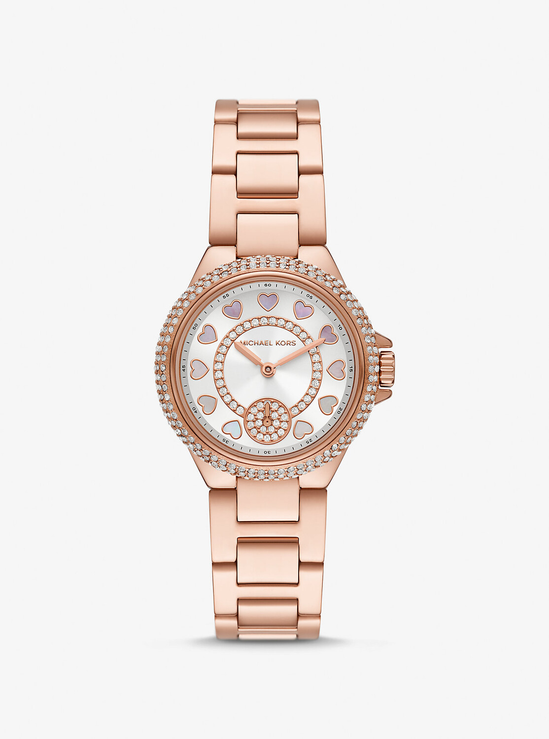 

Мини-часы Camille Pavé оттенка розового золота Michael Kors, розовый