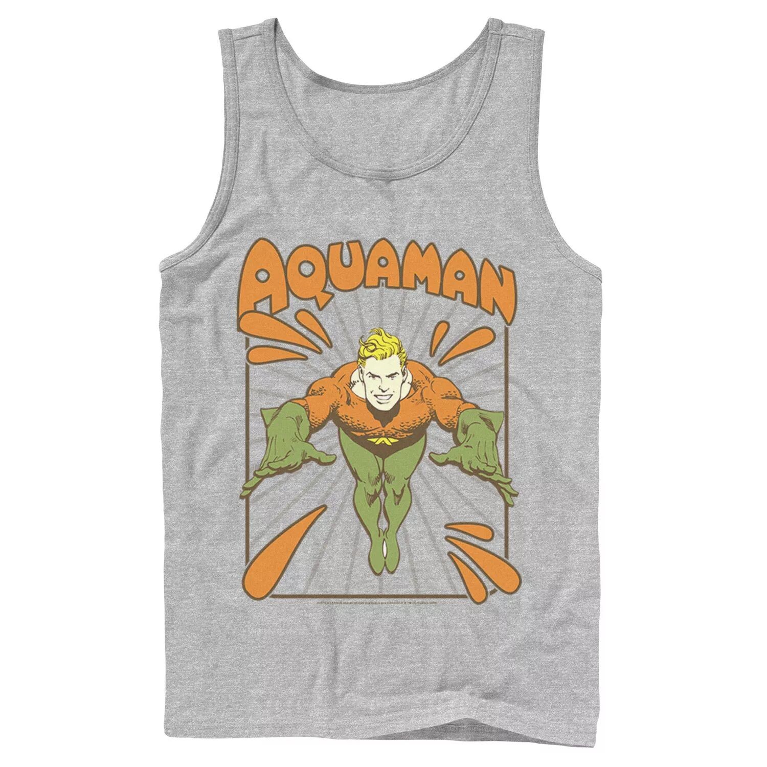

Мужская майка на бретельках с простым текстом и логотипом DC Comics Aquaman
