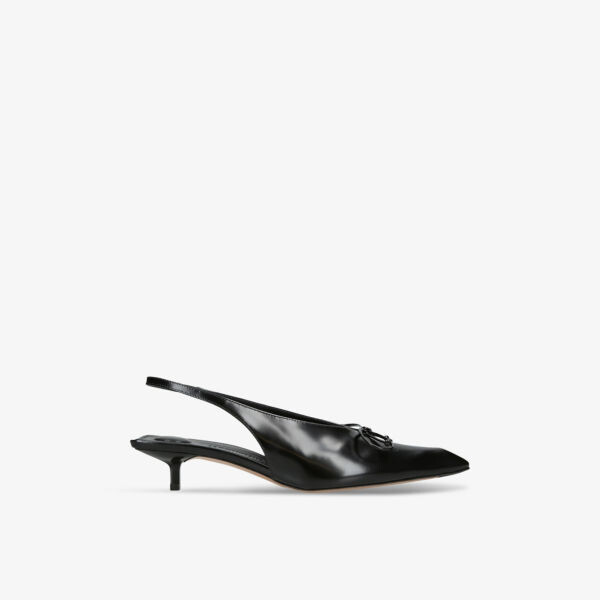

Туфли-Лодочки Les slingbacks cubisto basses кожаные на каблуке Jacquemus, черный