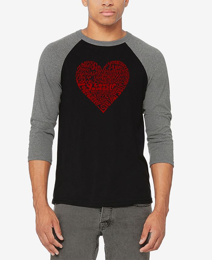 Мужская бейсбольная футболка Love Yourself реглан с надписью Art LA Pop Art, серебро волшебство и любовь заставьте себя полюбить