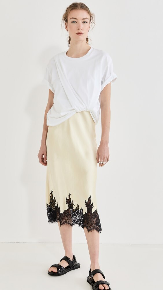 

Платье 3.1 Phillip Lim Draped T-Shirt Slip Combo, белый