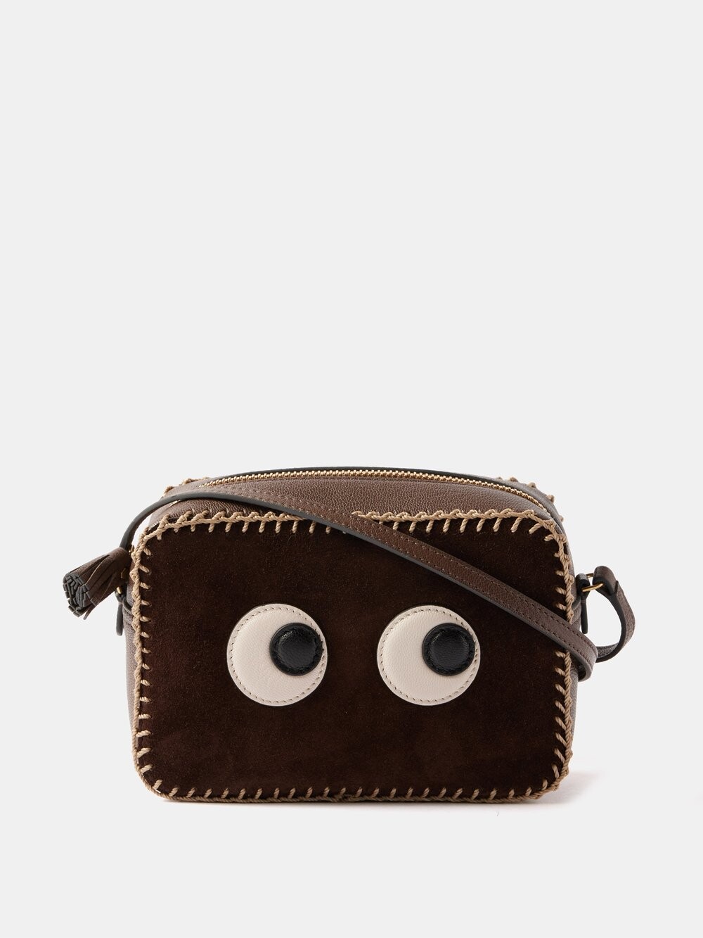 

Замшевая сумка через плечо eyes Anya Hindmarch, коричневый