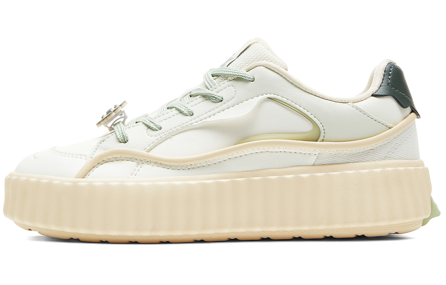 

Кроссовки PEAK Lifestyle Shoes Women's Low-top Off-White/Green, белый/зеленый