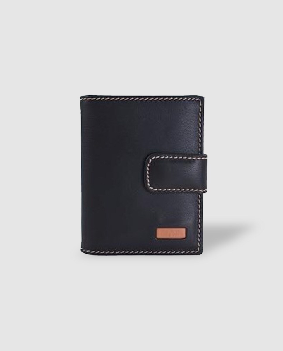 Коричневый кожаный кошелек с застежкой-застежкой El Potro, темно коричневый портмоне sloth кошелек складной бумажник