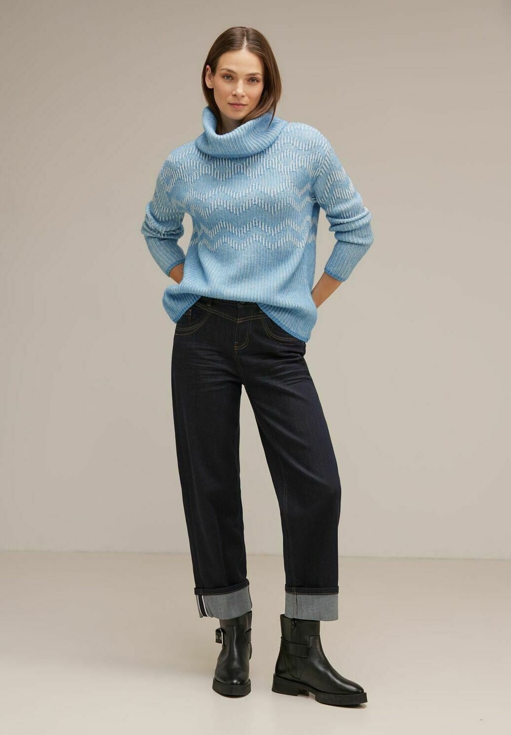 

Вязаный свитер ROLLKRAGEN Street One, цвет blau