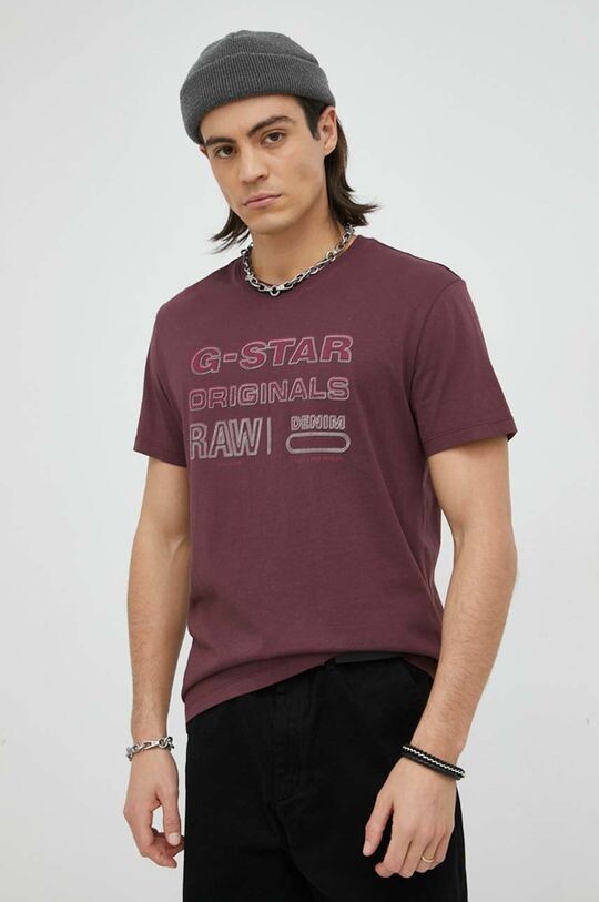 

Футболка G-Star из необработанного хлопка G-Star Raw, бордовый, Красный