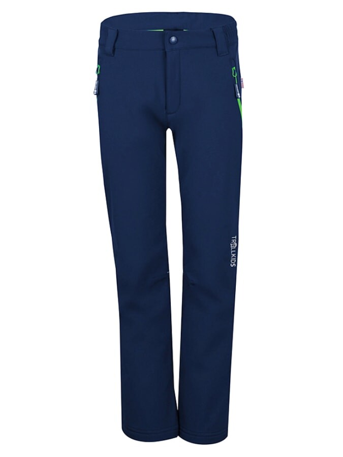 

Брюки софтшелл Trollkids Fjell, темно-синий