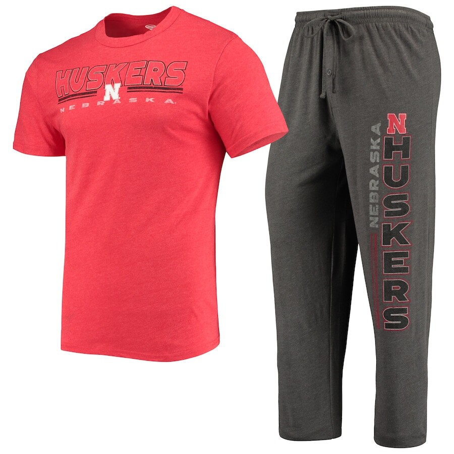 

Пижамный комплект Concepts Sport Nebraska Huskers, угольный