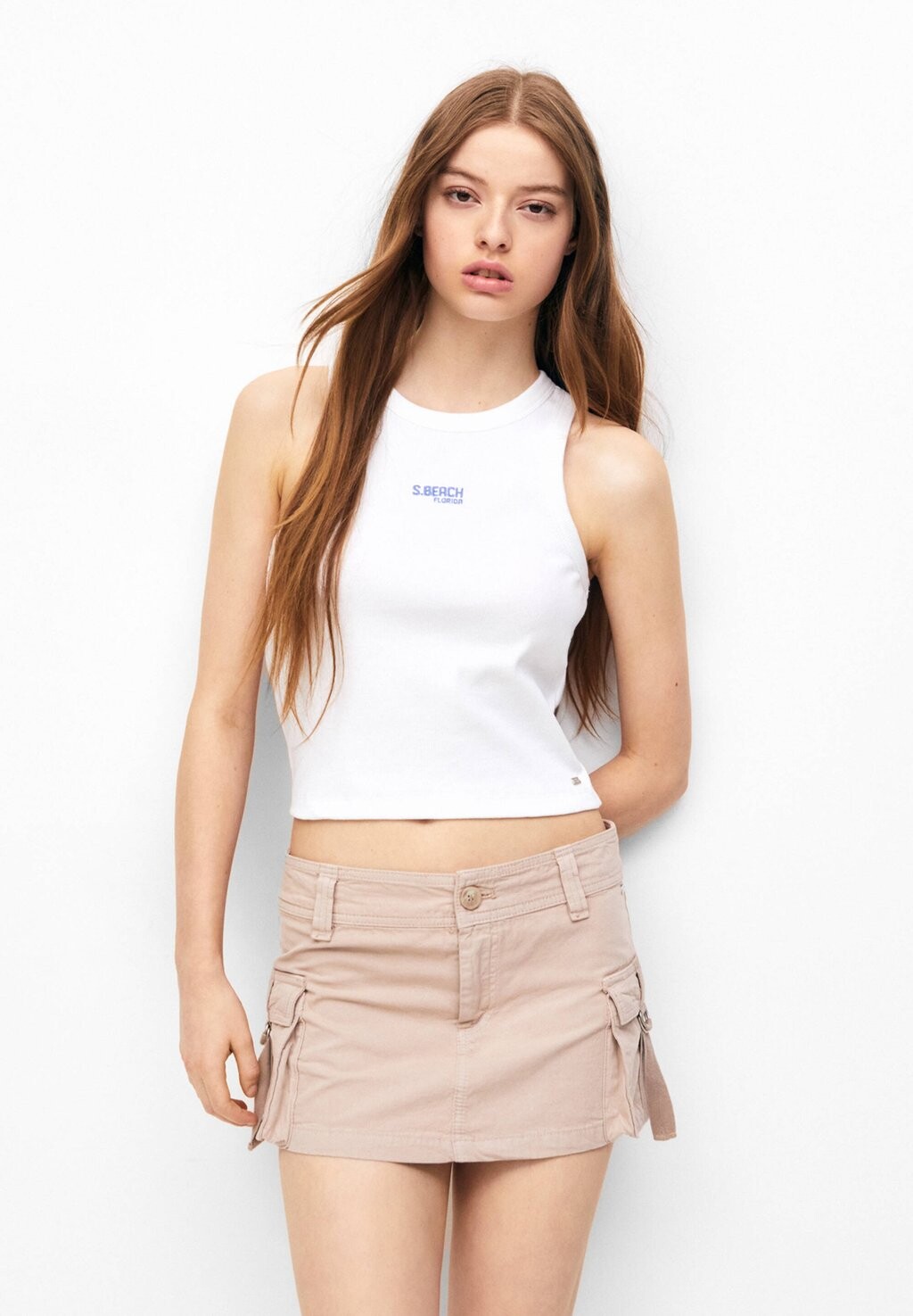 

Топ PULL&BEAR, белый