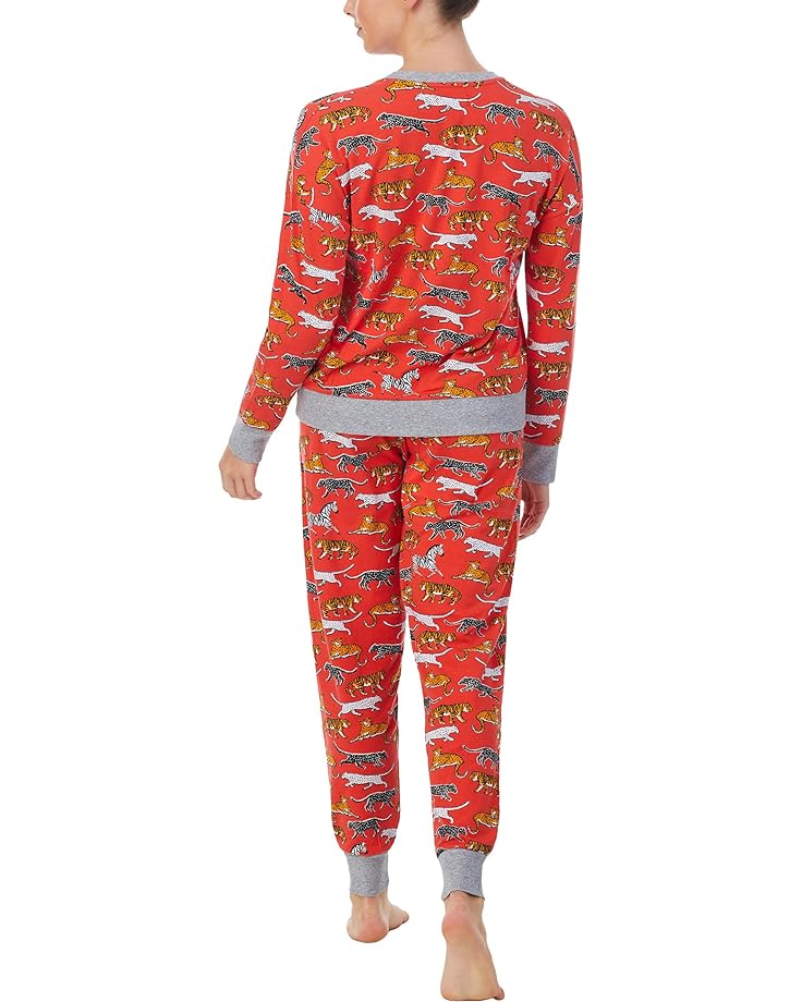 Пижамный комплект DKNY Long Sleeve Joggers Pajama Set, цвет Fiesta Animal