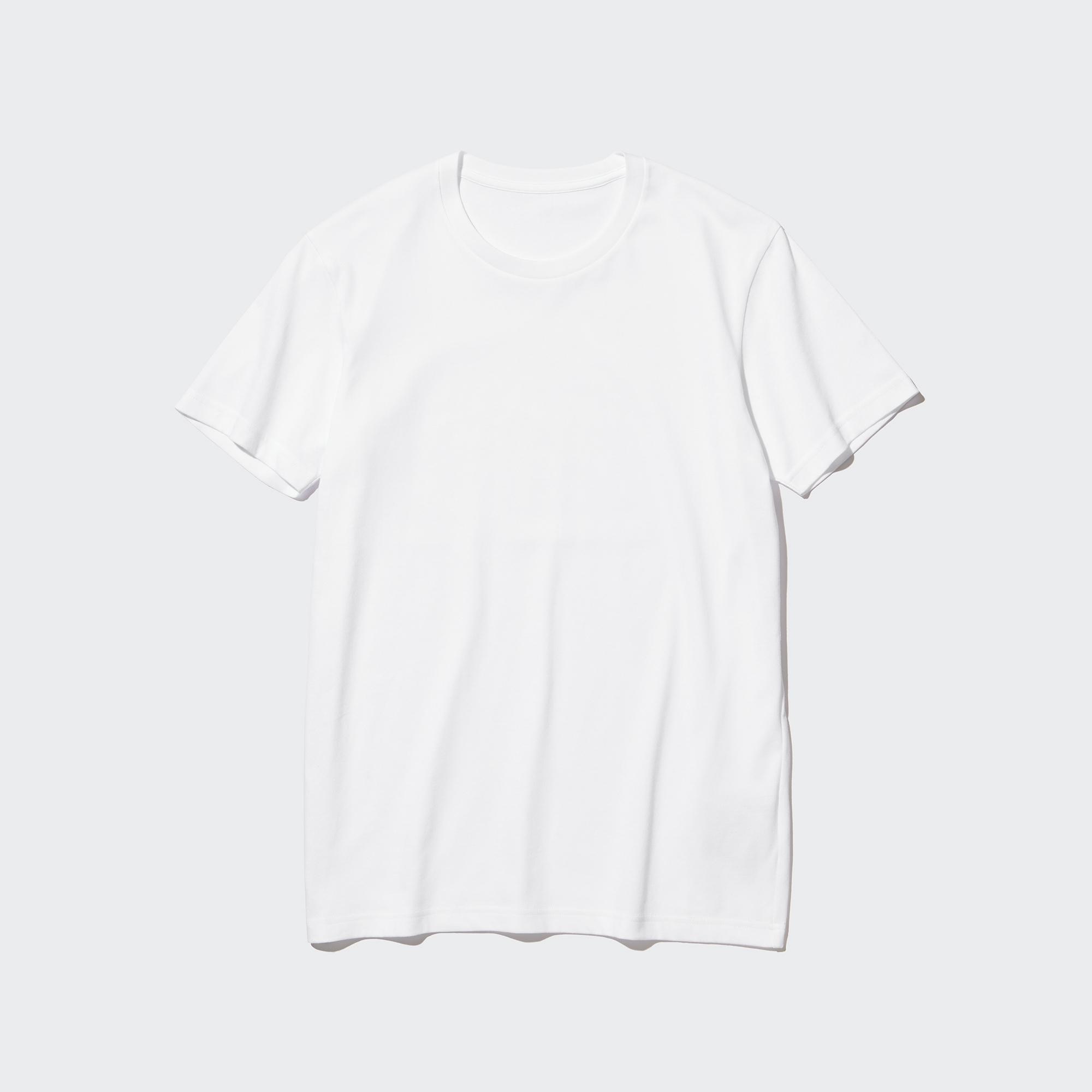 Футболка Uniqlo Dry Color с круглым вырезом, белый футболка uniqlo dry ex с круглым вырезом белый