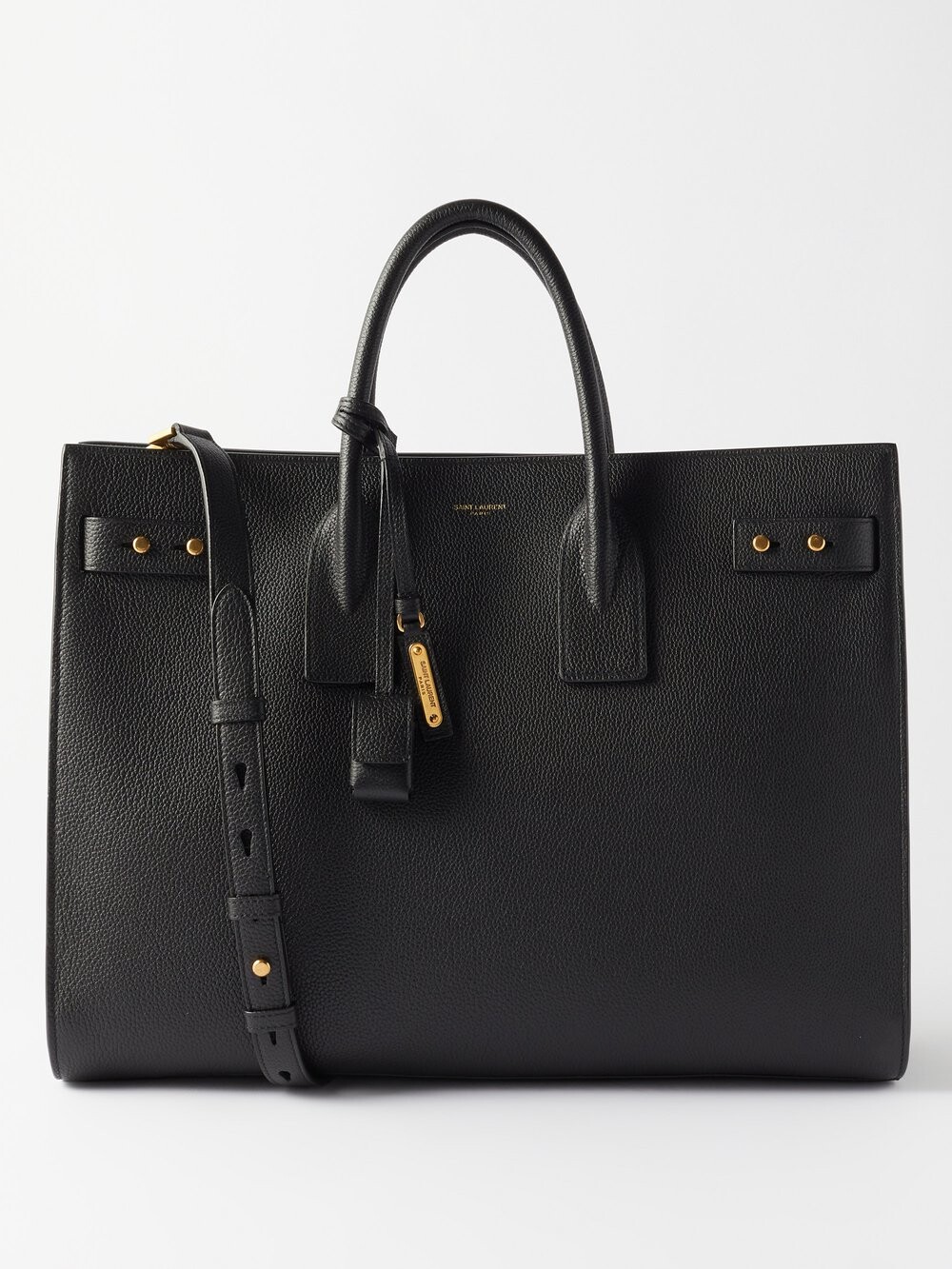 

Сумка через плечо sac de jour из зерненой кожи Saint Laurent, черный