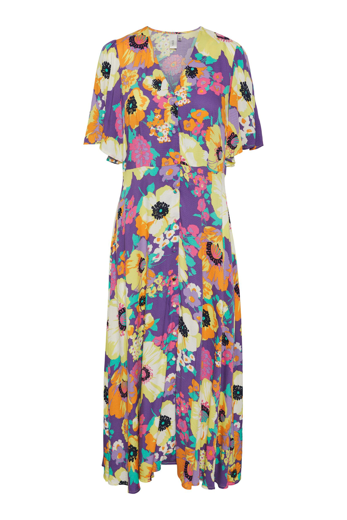 Платье глубокого лавандового цвета Y.A.S., разноцветный разноцветный попугай цвета