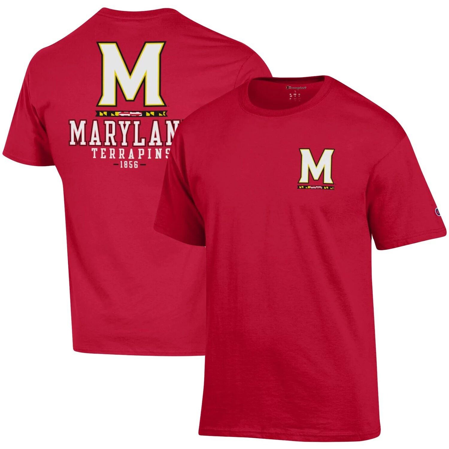 

Мужская красная футболка Maryland Terrapins Stack 2-Hit Champion, Красный