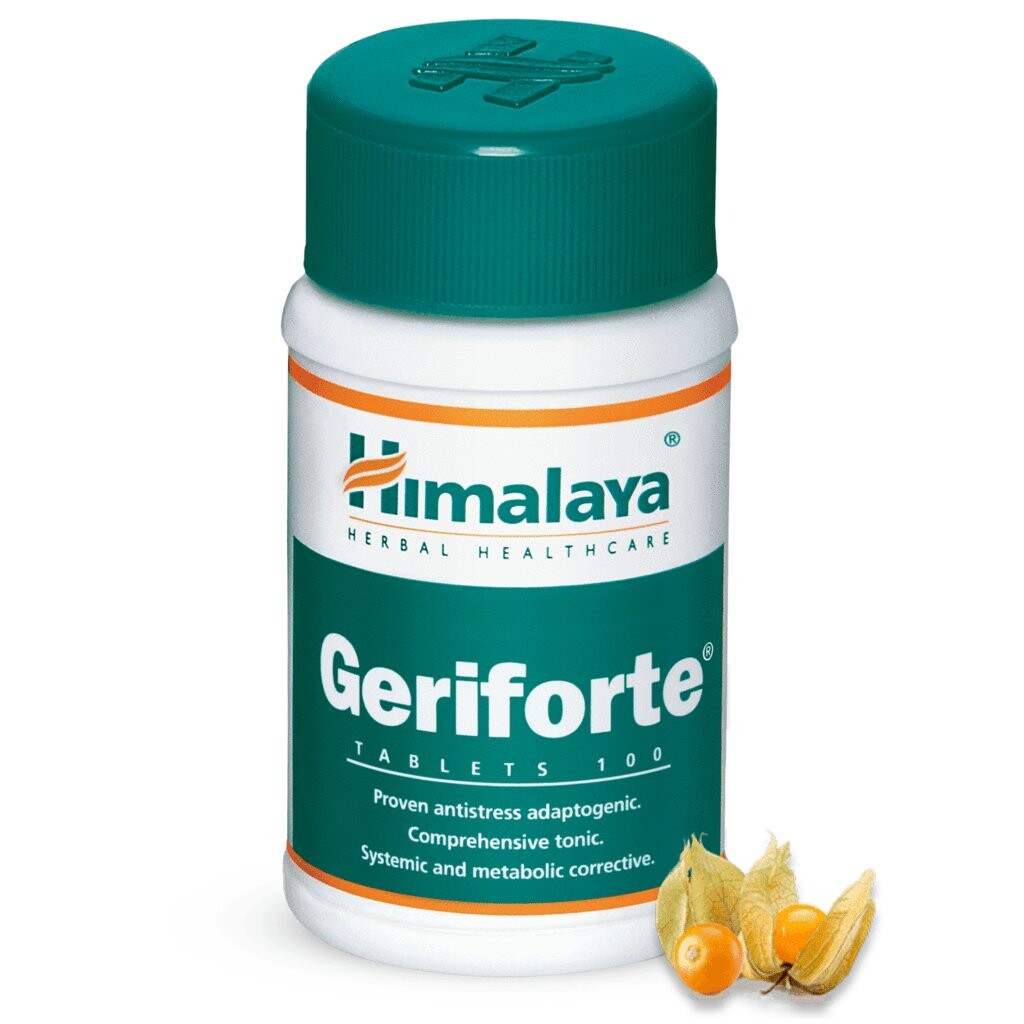 

Geriforte стрессоустойчивость Himalaya Биологически активная добавка, 100 таблеток