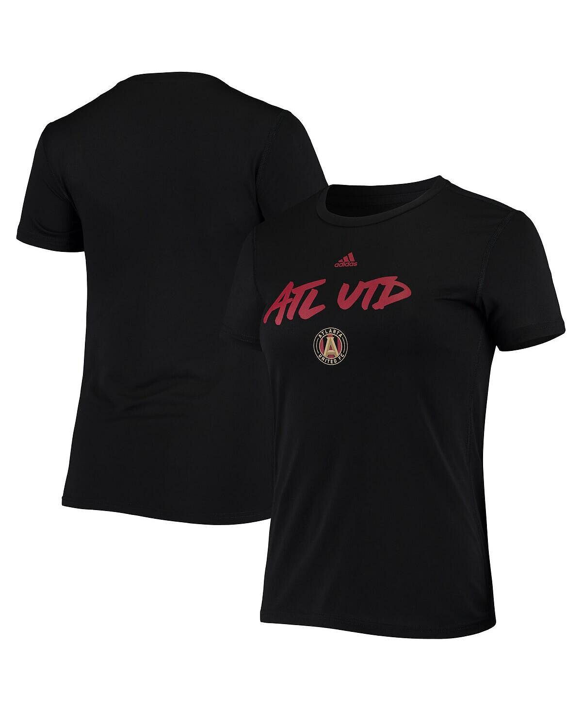

Женская черная футболка Atlanta United FC с надписью Goals adidas, черный