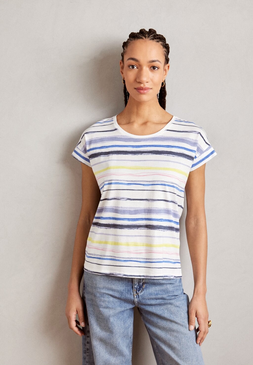 

Футболка с принтом WATERCOLOR STRIPES Esprit, цвет white