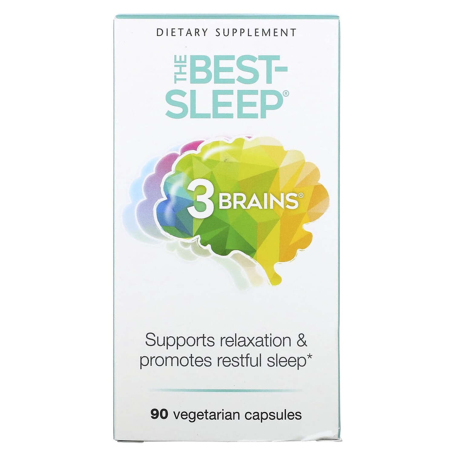 

3 Brains, The Best-Sleep, 90 вегетарианских капсул, Natural Factors