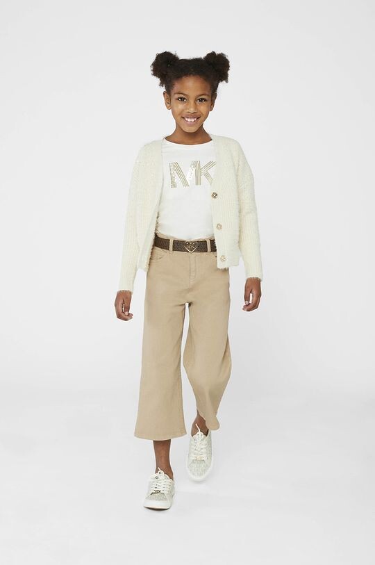 

Хлопковый лонгслив Michael Kors для детей, белый