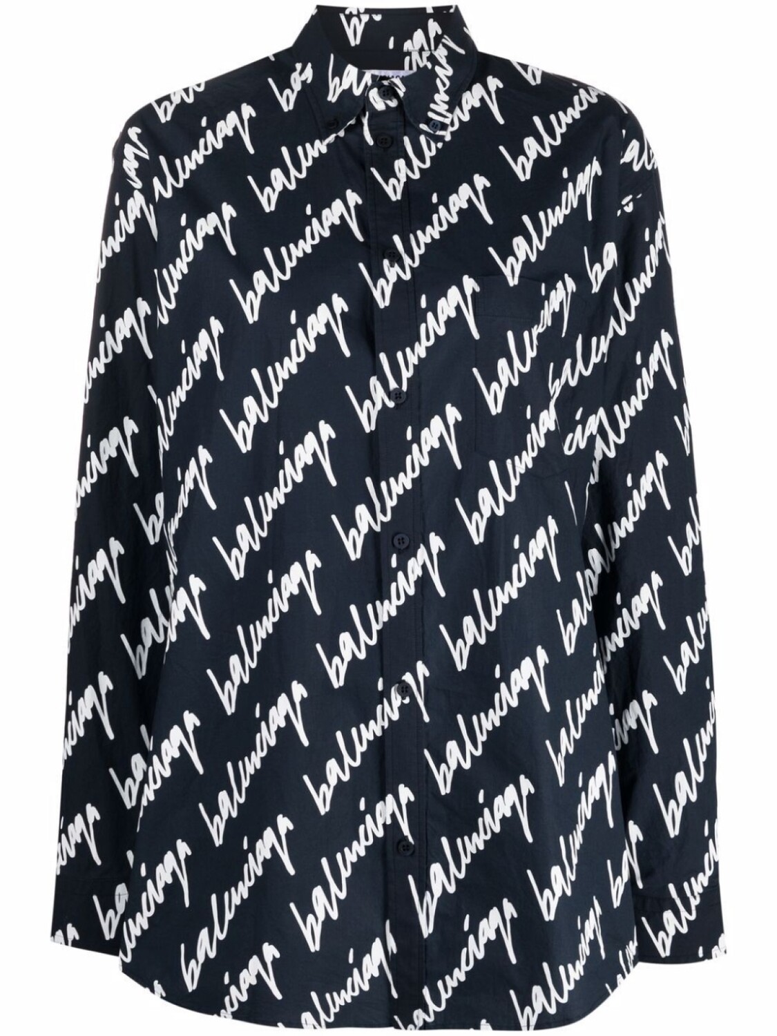 

Balenciaga рубашка с логотипом, синий