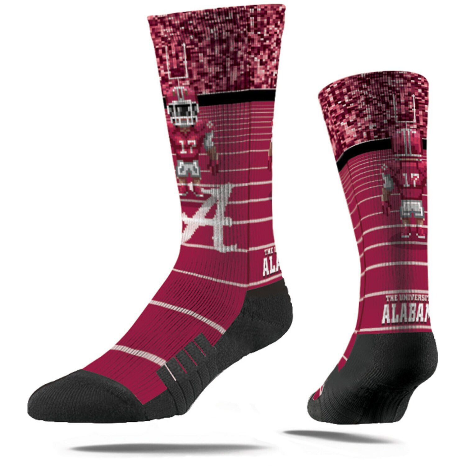 

Молодежные носки для экипажа Strideline Alabama Crimson Tide 8-Bit Unbranded