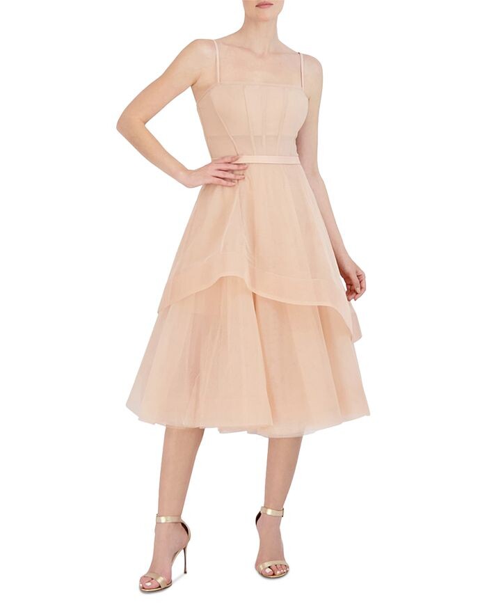 

Ярусное вечернее платье с корсетом BCBGMAXAZRIA