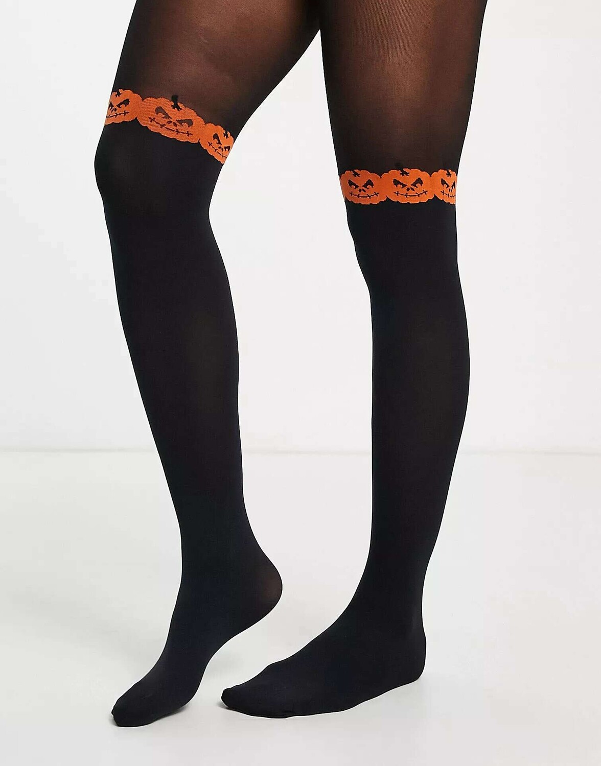 

Черные колготки ботфорта с тыквой Pretty Polly